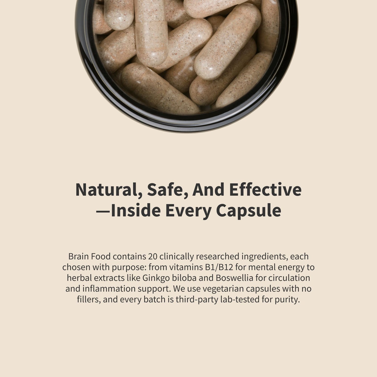 Snap Supplements Brain Booster Nootropics - Memory & Focus, 60 Caps
