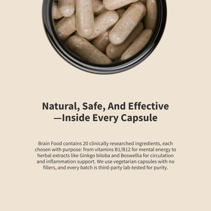 Snap Supplements Brain Booster Nootropics - Memory & Focus, 60 Caps