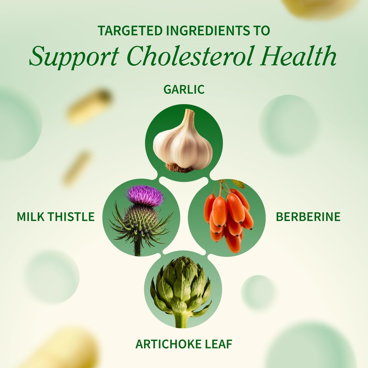 Snap Supplements Cholesterol Health - Natural Support for Heart, Liver, Digestive and Metabolic Health, 60 Vegetarian Capsules (30 Servings, 1 Month Supply)