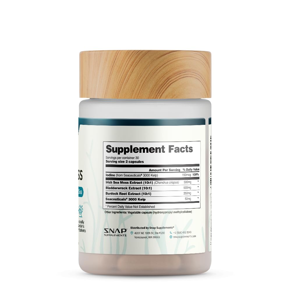 Irish Sea Moss with Bladderwrack & Iodine – Immune & Skin Support