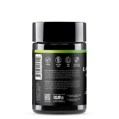 Snap Supplements L Arginine Capsules – Energy, Blood Flow, Muscle Growth & Cardio Health | 60 Veg Capsules