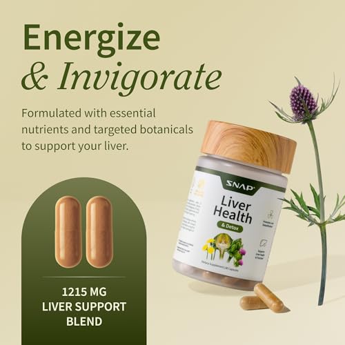 Snap Supplements Liver Health & Detox – 60 Vegetarian Capsules | Liver & Digestive Support