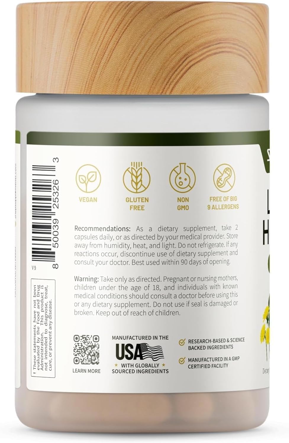 Snap Supplements Liver Health & Detox – 60 Vegetarian Capsules | Liver & Digestive Support