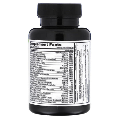 Snap Supplements Men's Multivitamins – Daily Vitamins & Minerals for Men (60 Capsules)