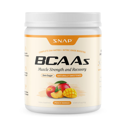 Snap Supplements Plant-Based BCAA Powder + Nitric Oxide Booster – 30 Servings BritishVita | Premium UK Vitamins & Wellness Supplements