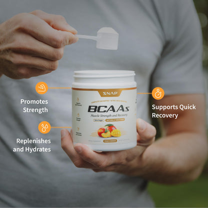 Snap Supplements Plant-Based BCAA Powder + Nitric Oxide Booster – 30 Servings