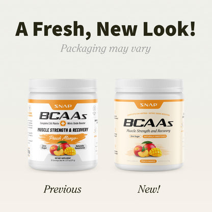 Snap Supplements Plant-Based BCAA Powder + Nitric Oxide Booster – 30 Servings