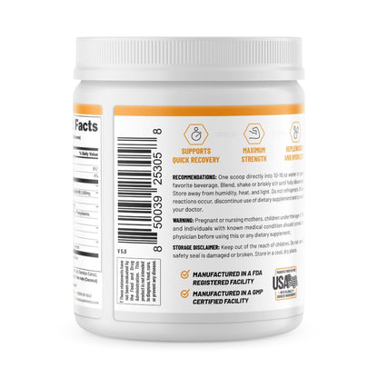 Snap Supplements Plant-Based BCAA Powder + Nitric Oxide Booster – 30 Servings