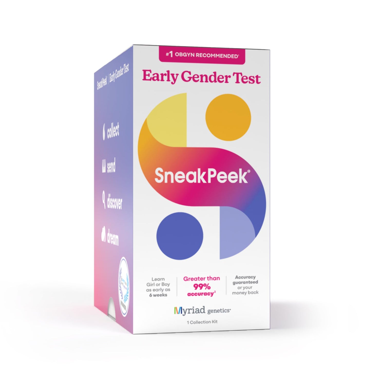 SneakPeek Early Gender Test – At-Home Kit, 6 Weeks, 99%+ Accuracy (Lab Fee Included)
