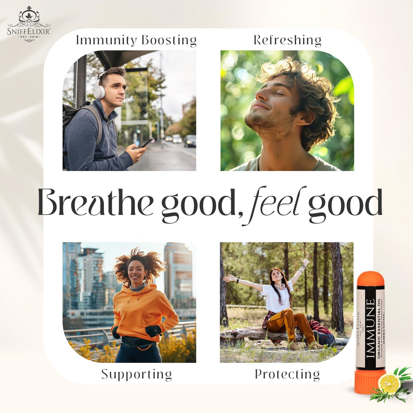 SniffElixir Nasal Inhaler Stick – Immune Support & Respiratory Wellness