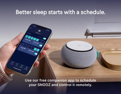 SNOOZ Smart White Noise Machine — Real Fan Inside, Non-Looping Sleep Aid
