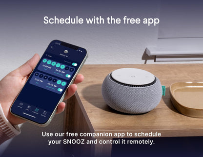 SNOOZ Smart White Noise Machine — Real Fan Inside, Non-Looping Sleep Aid