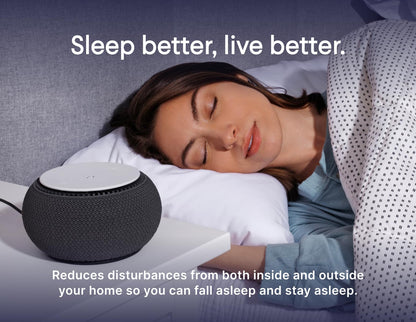 SNOOZ Smart White Noise Machine – Real Fan Inside, Non-Looping Sleep Aid (Charcoal)