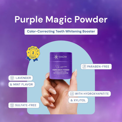SNOW Purple Magic Powder – Purple Teeth Whitening with Hydroxyapatite (18g)