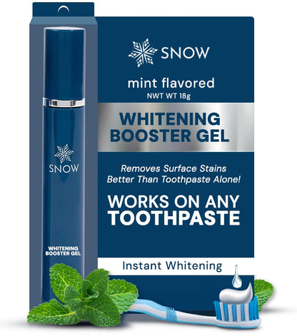 Snow Teeth Whitening Gel 18g – Vegan Hydrogen Peroxide Booster with Xylitol