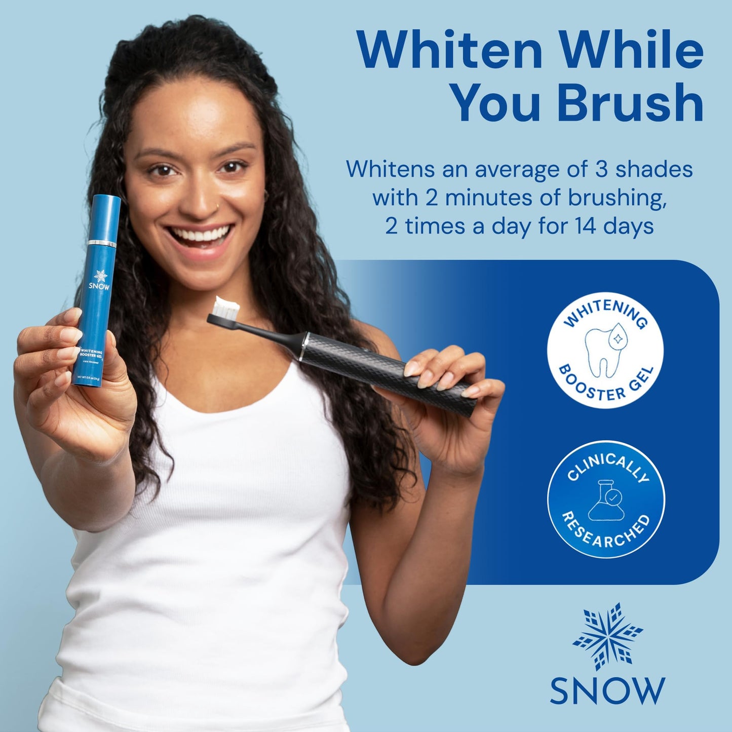 Snow Teeth Whitening Gel 18g – Vegan Hydrogen Peroxide Booster with Xylitol