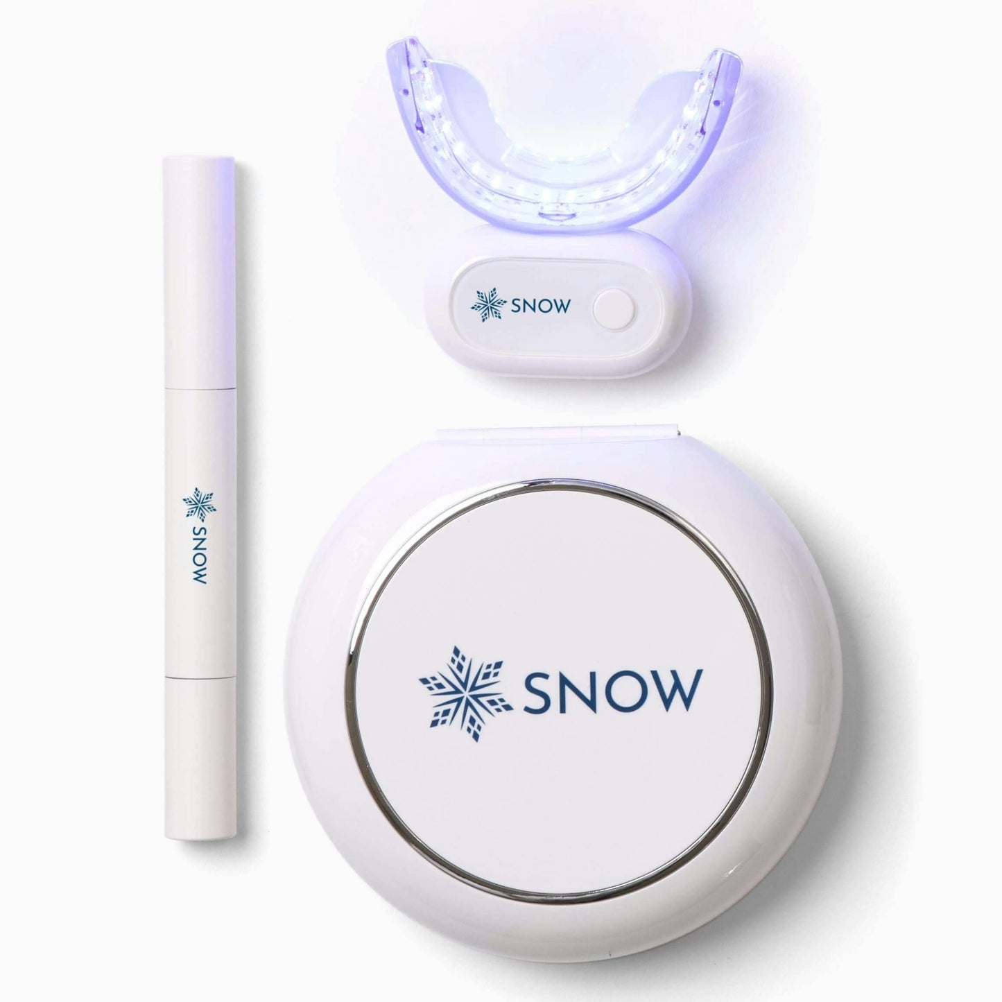 Snow Teeth Whitening Kit with LED Mouthpiece, Hydroxyapatite Serum, 3 Wands – Wireless Whitening Kit (6 Months)