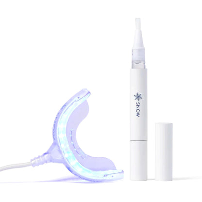 Snow Teeth Whitening Kit - Snow Teeth Whitening Serum and LED Mouthpiece Whitener, Formulated with Hydroxyapatite, Good for 2 Months - Wired Kit with 1 Wand