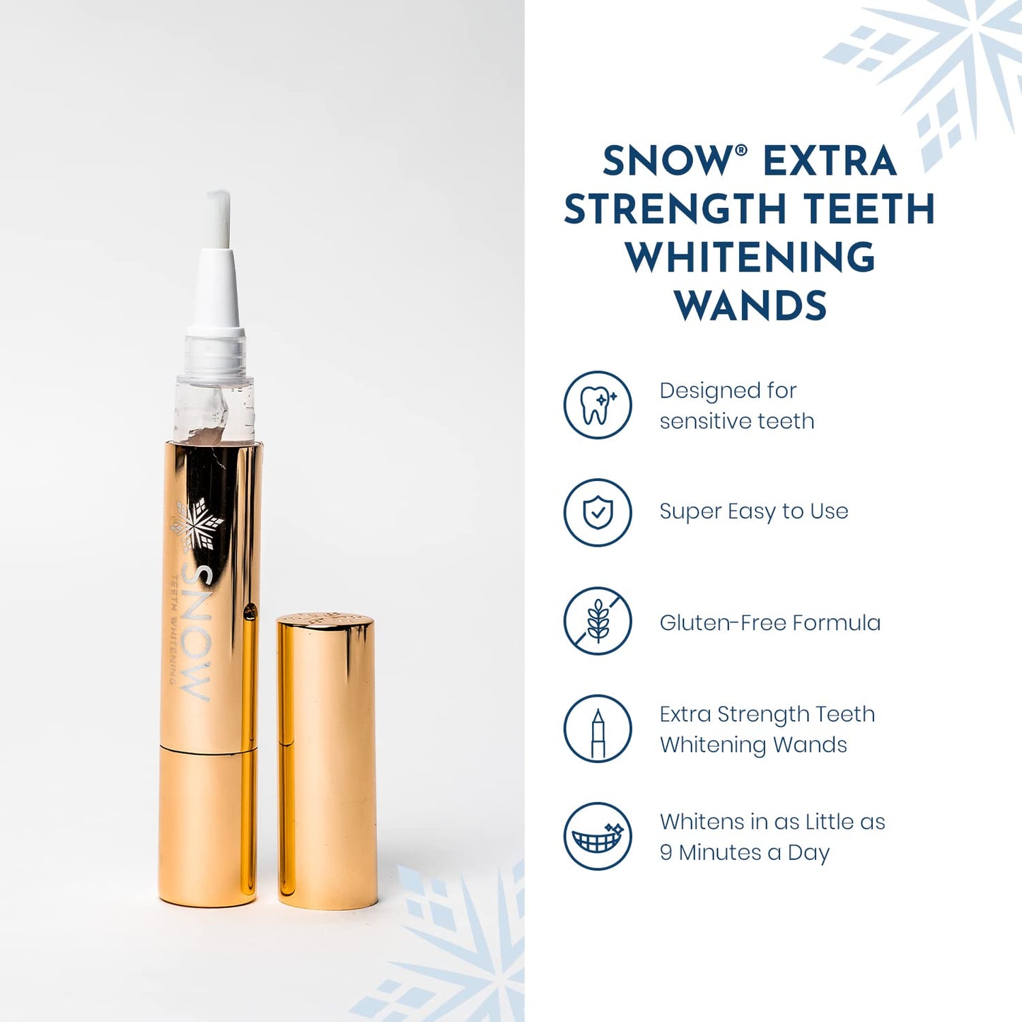 Snow Extra-Strength Teeth Whitening Serum – Whitening Pen with Potassium Nitrate & Hydroxyapatite – 1 Pack