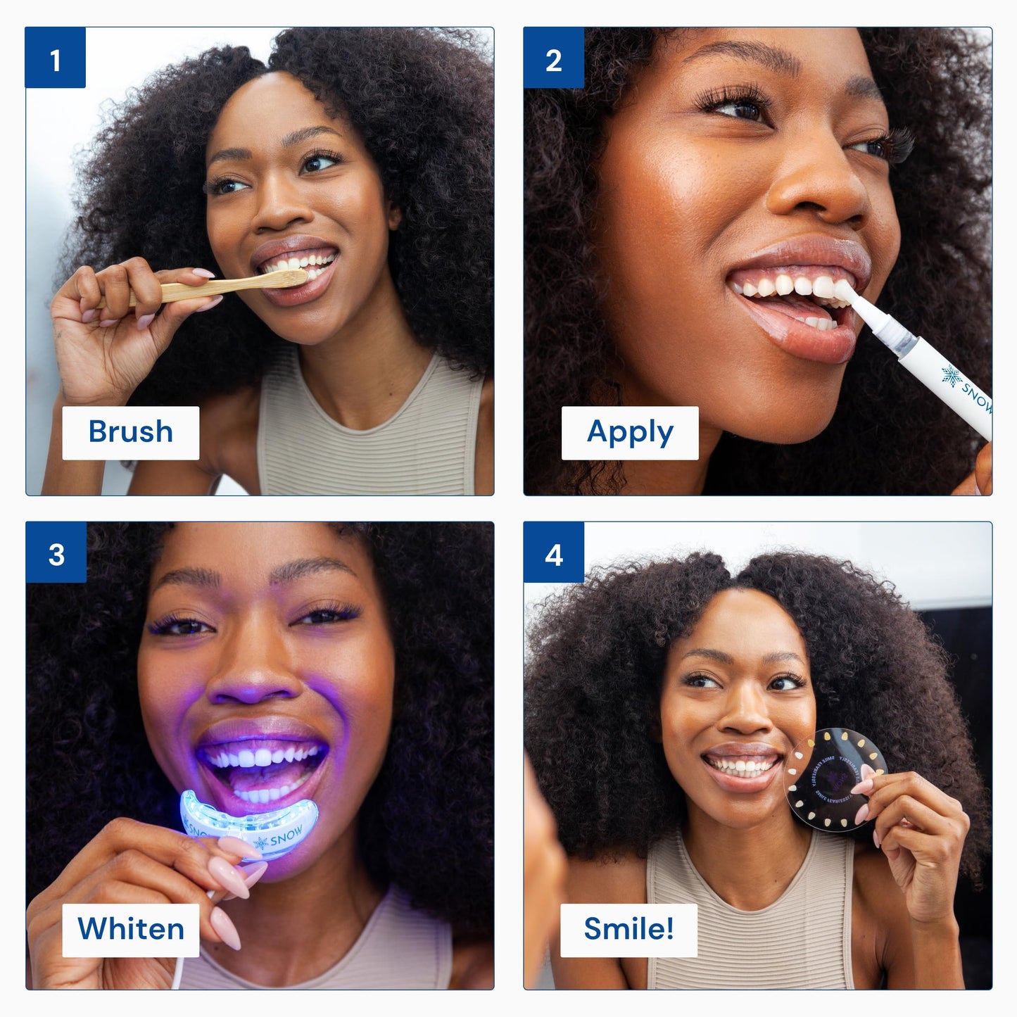 Snow Teeth Whitening Kit - Snow Teeth Whitening Serum and LED Mouthpiece Whitener, Formulated with Hydroxyapatite, Good for 2 Months - Wired Kit with 1 Wand