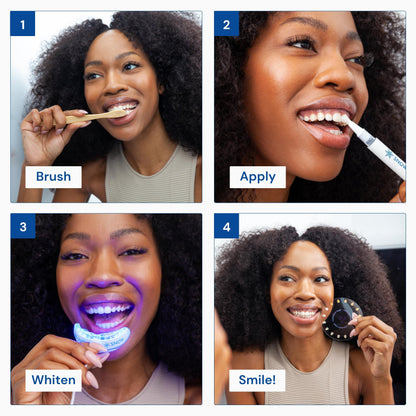 Snow Teeth Whitening Kit - Snow Teeth Whitening Serum and LED Mouthpiece Whitener, Formulated with Hydroxyapatite, Good for 2 Months - Wired Kit with 1 Wand