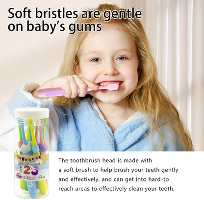 SNOWROSE 8 Pcs Kids Toothbrushes - Soft Bristles for 2–12 Years Old - Multicolor Baby Toothbrush Pack