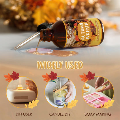 SNOWSEN Autumn Wreath Fragrance Oil – 4oz Premium Essential Oil