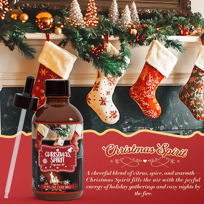 SNOWSEN Christmas Spirit Fragrance Oil - 4 oz | Premium Winter Essential Oil