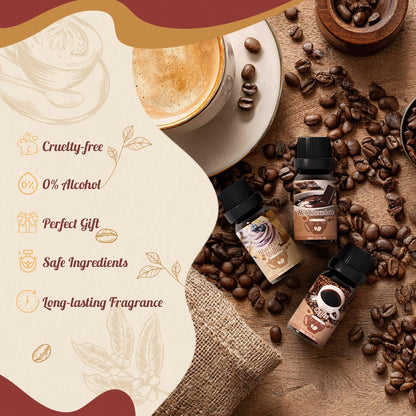 SNOWSEN Coffee Fragrance Oil Set | Premium Essential Oils for Diffusers, Candles & Soaps