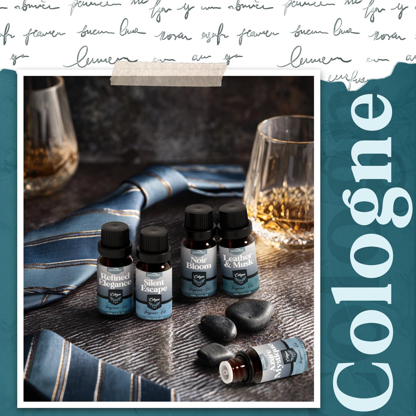 SNOWSEN Cologne Essential Oil Set - Diffuser Oils & Gift Set