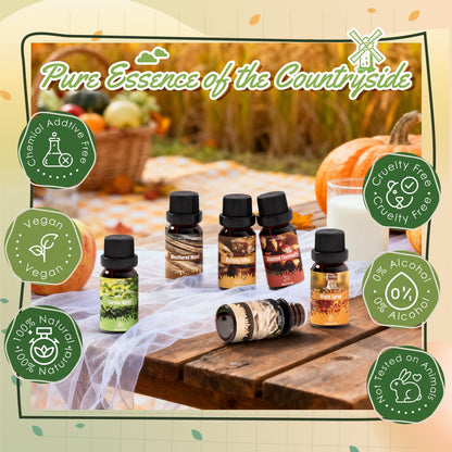 SNOWSEN Farmhouse Diffuser Oil Set – Essential Oils for Diffusers, 6x10ml