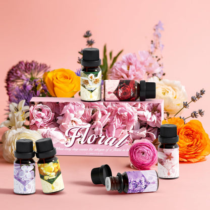 SNOWSEN Floral Essential Oil Set - Premium Oils for Diffusers