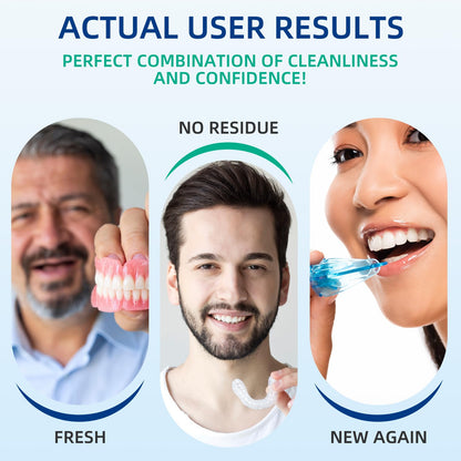 Retainer & Denture Cleaner Kit - 120 Tablets | Mouth Night Guard Case