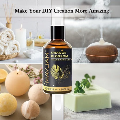 MAYJAM 100ML Orange Blossom Fragrance Oil with Glass Dropper – Diffuser & DIY Soap Candle Making
