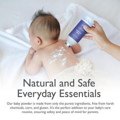 SoCal Suds & Company Natural Baby Powder Talc-Free with Lavender – Arrowroot & Kaolin, 4oz, 2-Pack