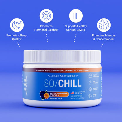 VERUS NUTRITION SoChill Powdered Drink Mix – Tropical Drift (Blackberry Peach) | No Sugar | Relaxation & Mood Support