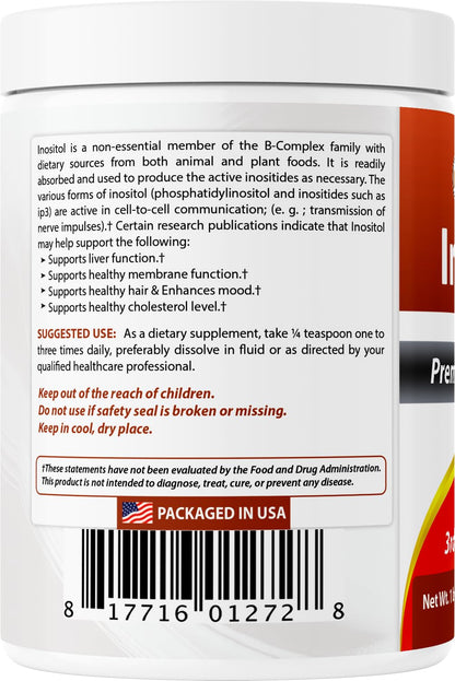 Best Naturals Pure Inositol Powder (Vitamin B8) – 1 lb