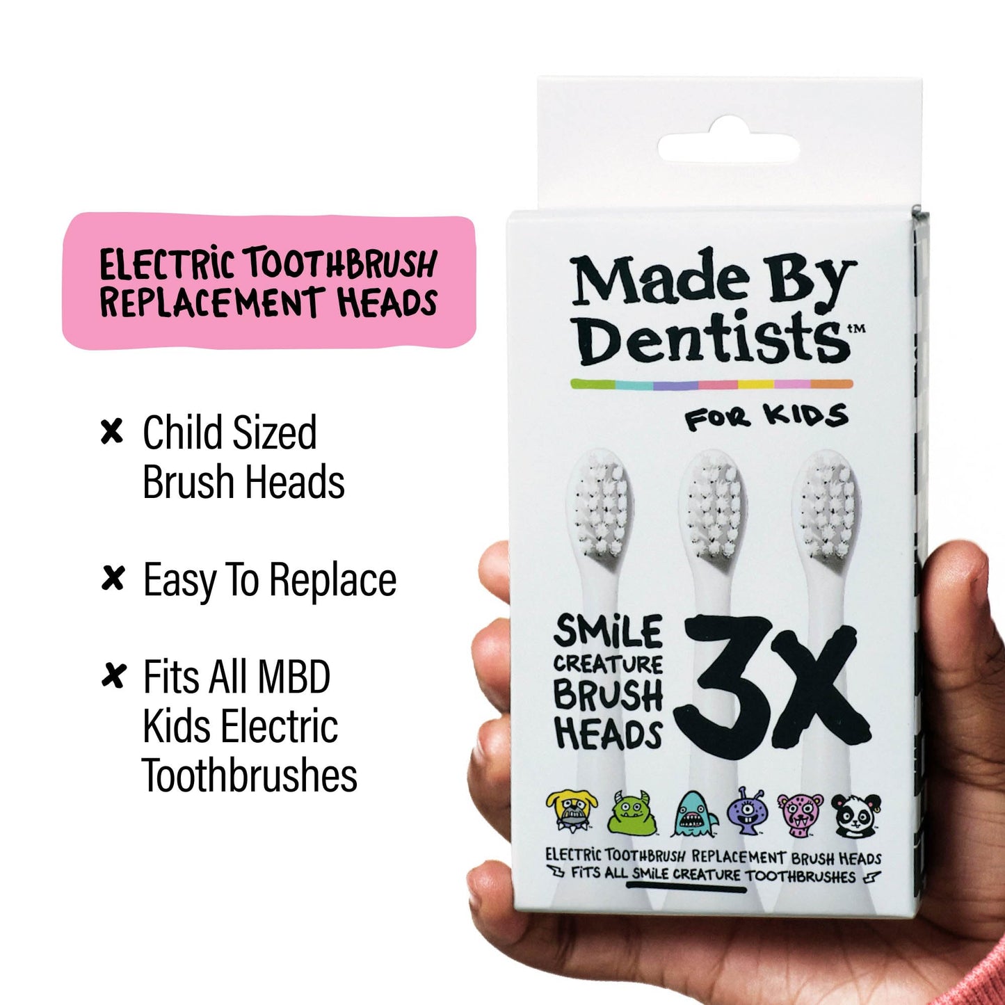 Made by Dentists Kids Electric Toothbrush – Rechargeable, 6 Replacement Heads (Cheetah)