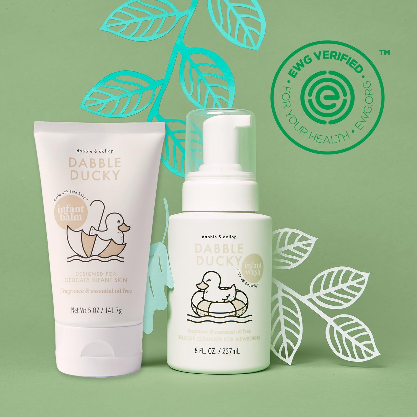 Dabble & Dollop Baby Wash & Lotion Bundle – Fragrance-Free (2-Pack)