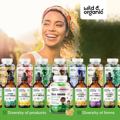 Wild & Organic Irish Sea Moss Gummies for Kids – 800mg Immune Support