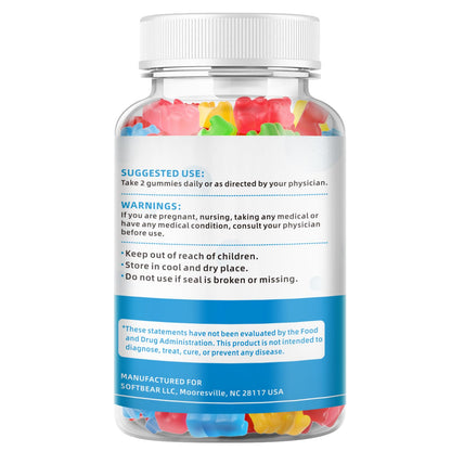 softbear Potassium Magnesium Gummies for Adults | Sugar-Free Vegan 60 Gummies