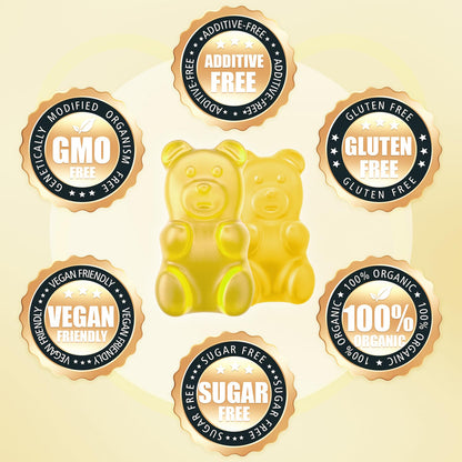 Softbear Potassium Gummies for Adults | Sugar-Free Potassium Magnesium with Vitamin B6 CoQ10 (Pineapple, 60 Gummies)