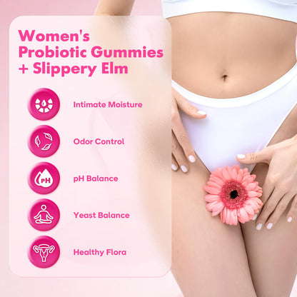 Softbear Women's Probiotic Slippery Elm Gummies – pH Balance & Flora Health