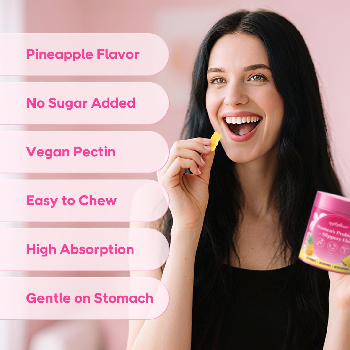 Softbear Women's Probiotic Slippery Elm Gummies – pH Balance & Flora Health