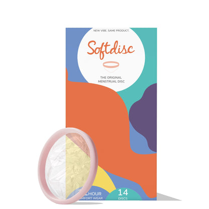Softdisc Menstrual Discs | Disposable Period Discs — Tampon, Pad & Cup Alternative | 14 Count | HSA/FSA Eligible