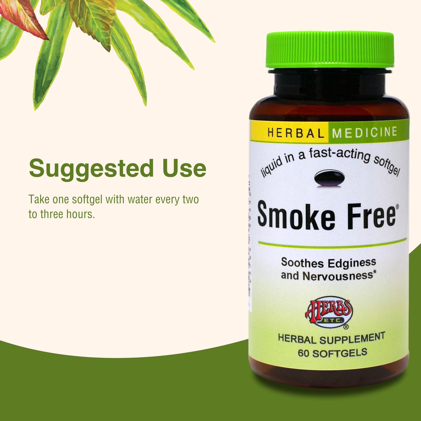 Herbs, Etc. Smoke Free 60 Softgels | Quit Support & Healthy Lungs
