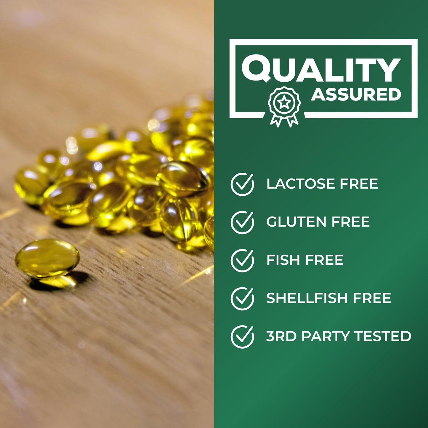 Vitamin D3 K2 5000 IU Plus with K2 MK-7 - 240 Softgels | Non-GMO