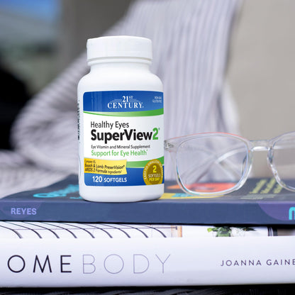 21st Century Healthy Eyes SuperView 2 Softgels - 120 Count | Eye Vitamin & Mineral Support
