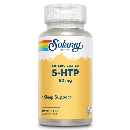 SOLARAY 5-HTP - 60 Enteric-Coated Capsules - 50 mg | Natural Dietary Supplement