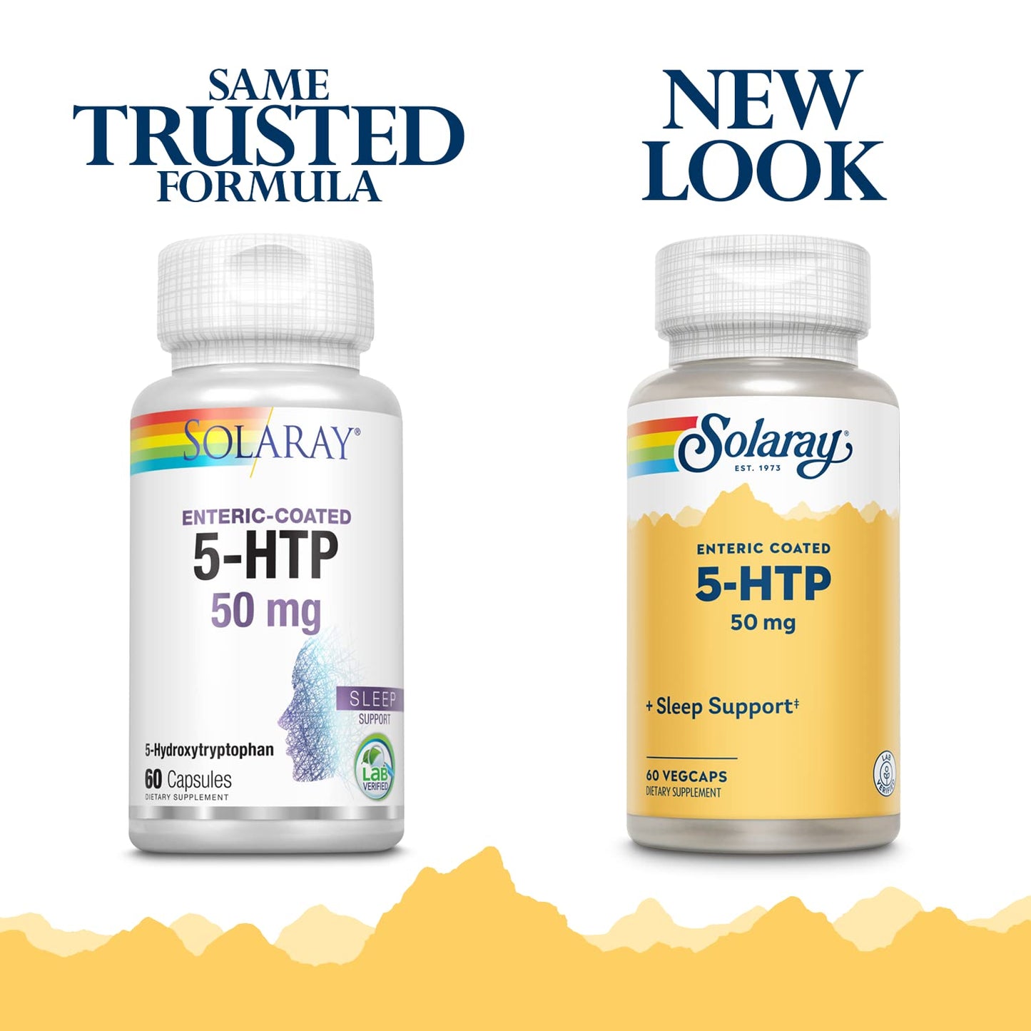 SOLARAY 5-HTP - 60 Enteric-Coated Capsules - 50 mg | Natural Dietary Supplement